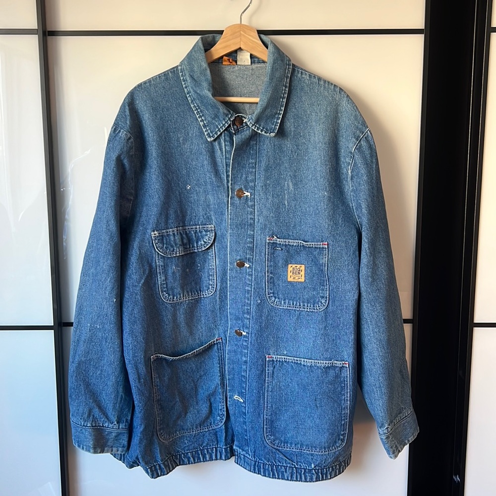 Vintage Men’s Big Ben by Wrangler Denim Chore Coat - Size XL - Picture 1 of 5